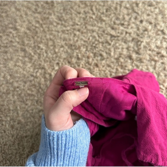 FREE PEOPLE 100% Cotton Tie Back Mini Dress - Picture 4 of 5